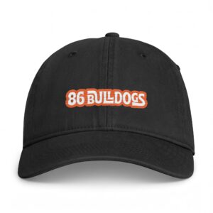 86 Bulldogs Embroidered Cap — Washed Coastal Dad Hat
